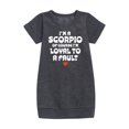 thumbnail image 1 of Instant Message - I'm A Scorpio Loyal To A Fault - Toddler & Youth Girls Fleece Dress, 1 of 1