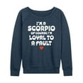 thumbnail image 1 of Instant Message - I'm A Scorpio Loyal To A Fault - Women's Lightweight French Terry Long Sleeve Shirt, 1 of 6