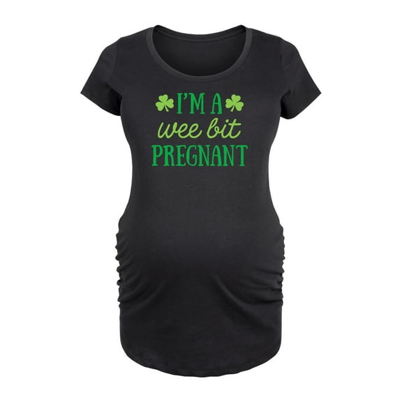 Instant Message - I'm A Wee Bit Pregnant - Maternity Scoop Neck T-Shirt