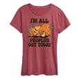 thumbnail image 1 of Instant Message - I'm All Peopled Out Today Mushrooms - Women's Short Sleeve Graphic T-Shirt, 1 of 6