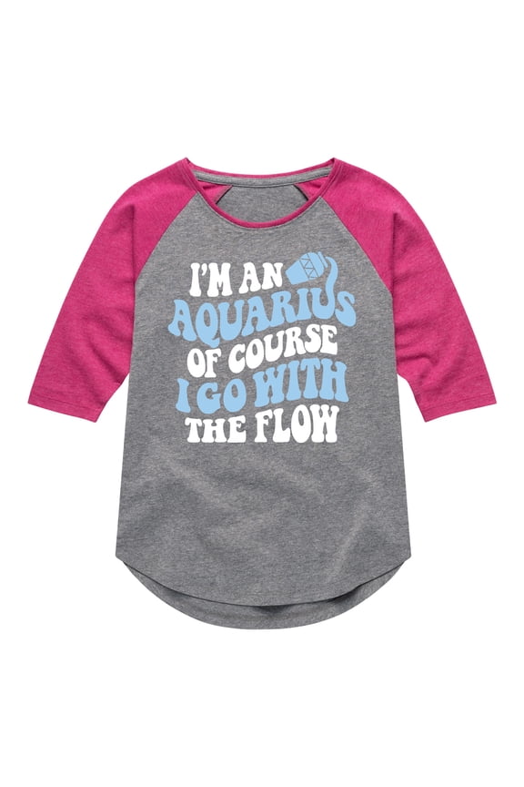 - I'm An Aquarius - Toddler & Youth Girls Raglan Graphic T-Shirt
