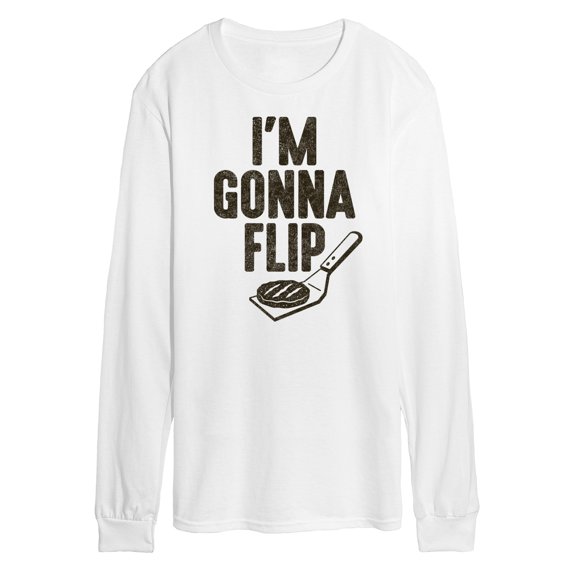 Instant Message - I'm Gonna Flip This Burger - Men's Long Sleeve T-Shirt