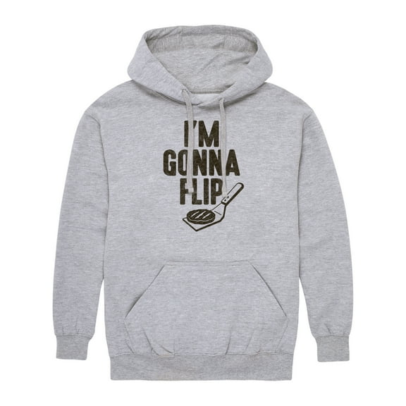 Instant Message - I'm Gonna Flip This Burger - Men's Pullover Hooded Fleece Sweatshirt