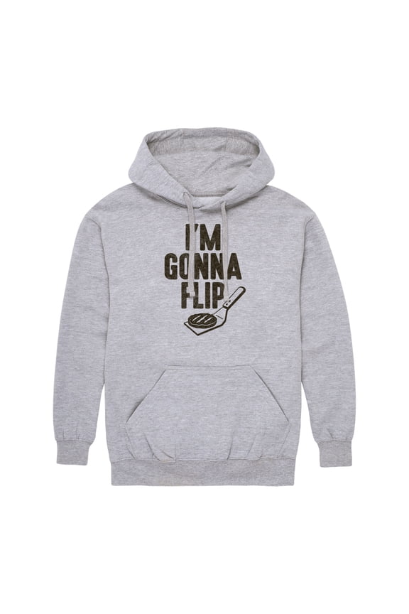- I'm Gonna Flip This Burger - Men's Pullover Hooded Fleece Sweatshirt