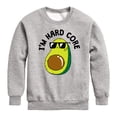 thumbnail image 1 of Instant Message - I'm Hard Core - Avacado Pit Cool - Toddler & Youth Crewneck Fleece Sweatshirt, 1 of 6
