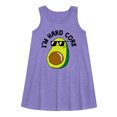 thumbnail image 1 of Instant Message - I'm Hard Core - Avacado Pit Cool - Toddler & Youth Girls A-line Dress, 1 of 5