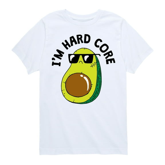 Instant Message - I'm Hard Core - Avacado Pit Cool - Toddler & Youth Short Sleeve Graphic T-Shirt
