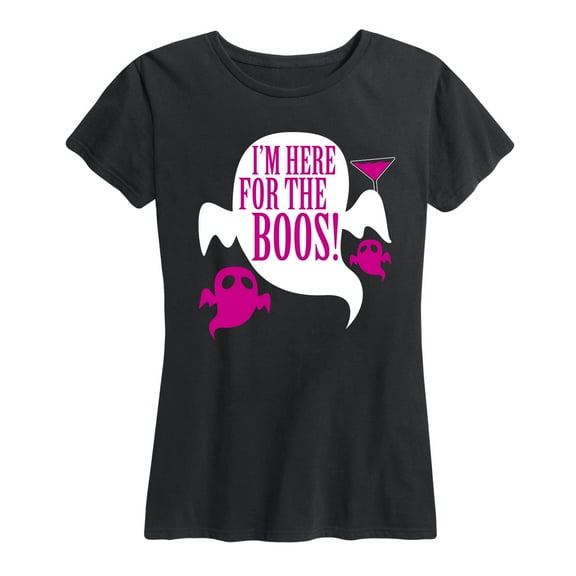 Instant Message - I'm Here For The Boos, Ghosts - Women's Short Sleeve Graphic T-Shirt