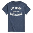 thumbnail image 1 of Instant Message - I'm Here You're Welcome Short Sleeve Graphic T-Shirt, 1 of 5