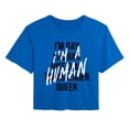 thumbnail image 1 of Instant Message - I'm Human LGBTQ Women's Cropped Graphic T-Shirt, 1 of 5