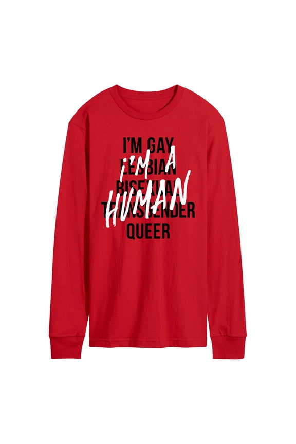- I'm Human LGBTQ - Men's Long Sleeve Graphic T-Shirt