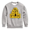 thumbnail image 1 of Instant Message - I'm Just Here For The Snacks - Toddler & Youth Crewneck Fleece Sweatshirt, 1 of 6
