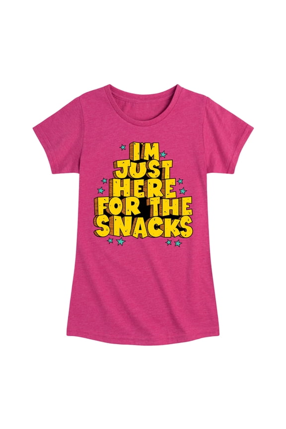 - I'm Just Here For The Snacks - Toddler & Youth Girls Short Sleeve Graphic T-Shirt