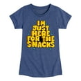 thumbnail image 1 of Instant Message - I'm Just Here For The Snacks - Toddler & Youth Girls Short Sleeve Graphic T-Shirt, 1 of 6