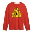thumbnail image 1 of Instant Message - I'm Just Here For The Snacks - Toddler & Youth Long Sleeve Graphic T-Shirt, 1 of 6