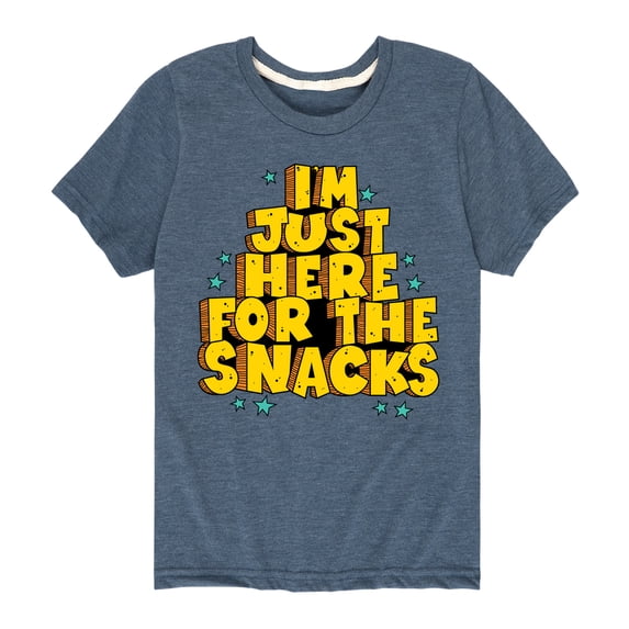 Instant Message - I'm Just Here For The Snacks - Toddler & Youth Short Sleeve Graphic T-Shirt