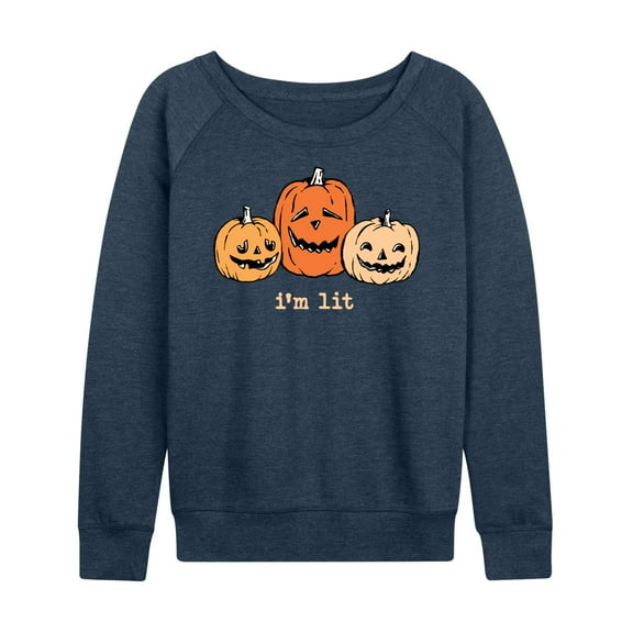 Instant Message - I'm Lit - Women's Lightweight French Terry Long Sleeve Shirt
