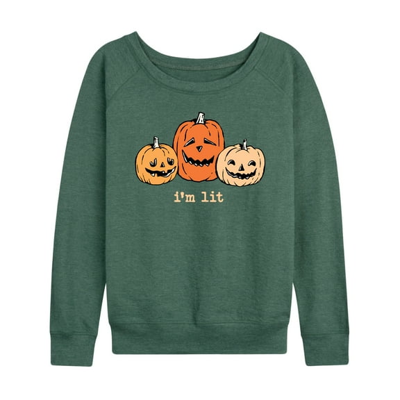 Instant Message - I'm Lit - Women's Lightweight French Terry Long Sleeve Shirt