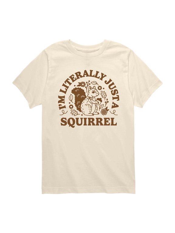 - I'm Literally Just a Squirrel Boys' Short Sleeve Graphic T-Shirt