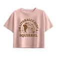 thumbnail image 1 of Instant Message - I'm Literally Just a Squirrel Short Sleeve Boxy Graphic T-Shirt, 1 of 5