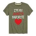 thumbnail image 1 of Instant Message - I'm My Aunts Favorite - Toddler And Youth Short Sleeve Graphic T-Shirt, 1 of 5