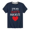 thumbnail image 1 of Instant Message - I'm My Aunts Favorite - Toddler And Youth Short Sleeve Graphic T-Shirt, 1 of 5