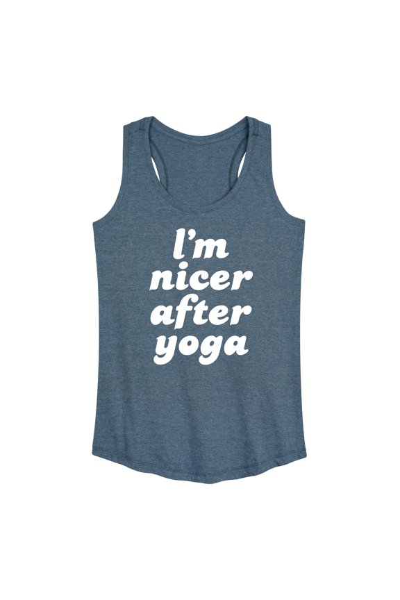 - I'm Nicer After Yoga - Women's Racerback Tank Top