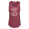 thumbnail image 1 of Instant Message - I'm Not Bossy Leadership Skills Graphic Racerback Tank, 1 of 5