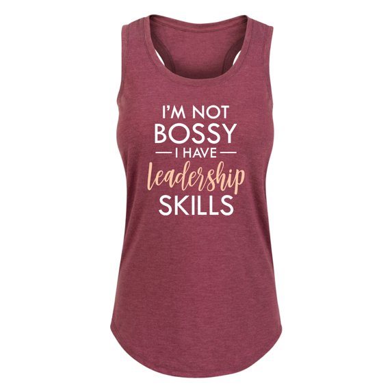Instant Message - I'm Not Bossy Leadership Skills Graphic Racerback Tank