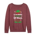 thumbnail image 1 of Instant Message - I'm Not Short Just Elf Sized Funny Christmas - Women's Lightweight French Terry Long Sleeve Shirt, 1 of 6