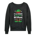thumbnail image 1 of Instant Message - I'm Not Short Just Elf Sized Funny Christmas - Women's Lightweight French Terry Long Sleeve Shirt, 1 of 6