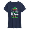 thumbnail image 1 of Instant Message - I'm Not Short Just Elf Sized Funny Christmas - Women's Short Sleeve Graphic T-Shirt, 1 of 6