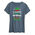 thumbnail image 1 of Instant Message - I'm Not Short Just Elf Sized Funny Christmas - Women's Short Sleeve Graphic T-Shirt, 1 of 6