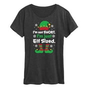 Instant Message - I'm Not Short Just Elf Sized Funny Christmas Short Sleeve Graphic T-Shirt