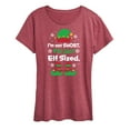 thumbnail image 1 of Instant Message - I'm Not Short Just Elf Sized Funny Christmas - Women's Short Sleeve Graphic T-Shirt, 1 of 6