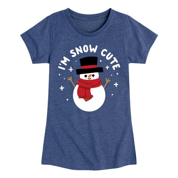 Instant Message - I'm Snow Cute Christmas - Toddler & Youth Girls Short Sleeve Graphic T-Shirt