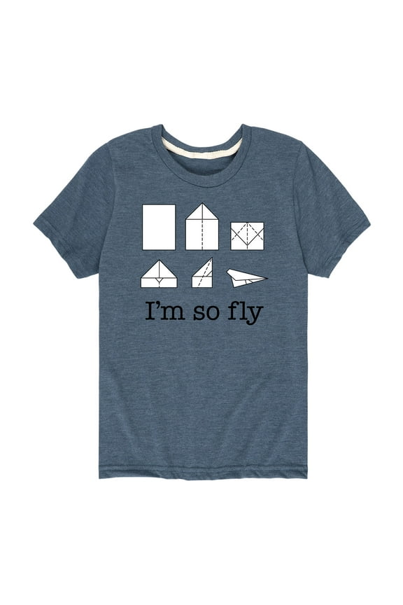 - I'm So Fly Paper Airplane - Youth Short Sleeve Tee