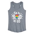 thumbnail image 1 of Instant Message - I'm So Proud Of Us - Women's Racerback Graphic Tank, 1 of 5