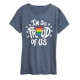 thumbnail image 1 of Instant Message - I'm So Proud Of Us - Women's Short Sleeve Graphic T-Shirt, 1 of 5