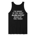 thumbnail image 1 of Instant Message - I'm Sorry Sarcastic  - Men's Jersey Tank Top, 1 of 6