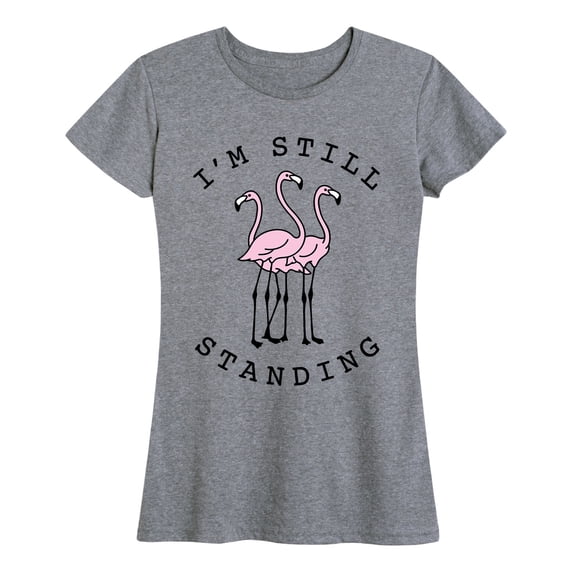 Instant Message - I'm Still Standing Flamingos Short Sleeve Graphic T-Shirt