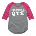thumbnail image 1 of Instant Message - I'm Such A Q T Pi - Toddler And Youth Girls Raglan Graphic T-Shirt, 1 of 6