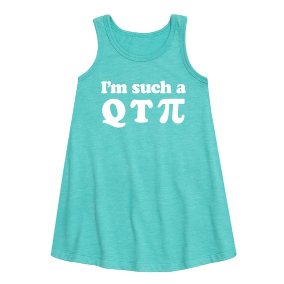 Instant Message - I'm Such A Q T Pi - Toddler and Youth Girls A-line Dress