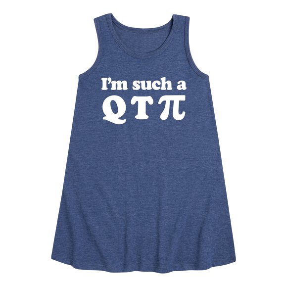 Instant Message - I'm Such A Q T Pi - Toddler and Youth Girls A-line Dress