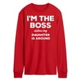 thumbnail image 1 of Instant Message - I'm The Boss Unless Daughter Is Around - Men's Long Sleeve T-Shirt, 1 of 5