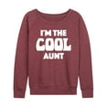 thumbnail image 1 of Instant Message - I'm The Cool Aunt - Women's Lightweight French Terry Long Sleeve Shirt, 1 of 6