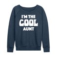 thumbnail image 1 of Instant Message - I'm The Cool Aunt - Women's Lightweight French Terry Long Sleeve Shirt, 1 of 6