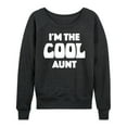 thumbnail image 1 of Instant Message - I'm The Cool Aunt - Women's Lightweight French Terry Long Sleeve Shirt, 1 of 6