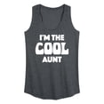 thumbnail image 1 of Instant Message - I'm The Cool Aunt - Women's Racerback Tank Top, 1 of 6