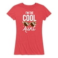 thumbnail image 1 of Instant Message - I'm The Cool Aunt - Women's Short Sleeve Graphic T-Shirt, 1 of 5